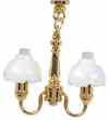 HWH2626 2-Arm Fluted Shade Chandelier by Houseworks