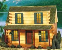HW00052 1 Inch Scale Quickbuild Dollhouse-Adirondack Cabin by Houseworks 