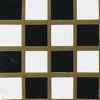 HW7310 Black and White Tile Floor 11 inch x 17 inch by Houseworks