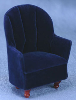 CLA10695 Dark Blue Velvet Chair by Classics