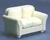 CLA10864 Cream Leather Loveseat by Classics