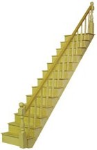HWH7000 1/2 inch scale Straight Staircase by Houseworks