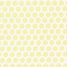 HW7330 Yellow Small  Hexagon floor 11 inch x 17 inch by Houseworks 