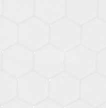 HW7325 White Large Hexagon floor 11inch x 17 inch by Houseworks