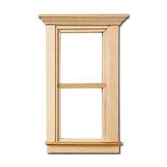 HWH5051 1/2 inch scale Trad. Pediment Window by Houseworks 