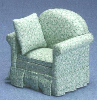 CLA10825 Green Floral Fabric Chair by Classics