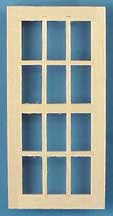 HWH5024 1/2 inch scale  12-lite Std. Window by Houseworks