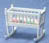 CLA10509 White Rocking Cradle by Classics