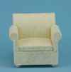 CLA10911 White Fabric Armchair by Classics