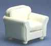 CLA10865 Cream Leather Club Chair by Classics