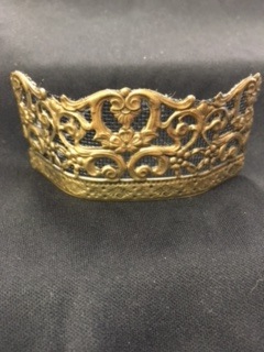 FS59 - 3" ANTIQUE GOLD "FLORAL CURVE"