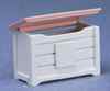 CLA10382 White/Pink Toy Box by Classics