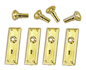 CB2724 - Door Hardware Gold 4 Knobs/4 Plates