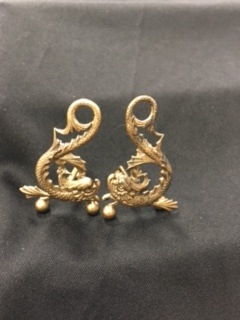 A13 LARGE ANTIQUE GOLD SEA SERPENT