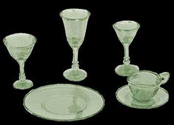 CB99/110G - 4 Place Green Dishes/Stemware Kit, 24 pc