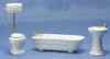 CLA91400 White Ceramic Top Flush Bathroom Set by Classics