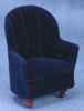 CLA10695 Dark Blue Velvet Chair by Classics