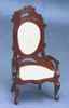 CLA10873 Mahogany/White Victorian Arm Chair by Classics